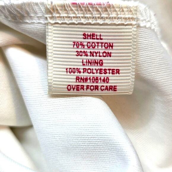 Pinky Women's Dress Medium M White Sleeveless Criss Cross Back Misses Size 8 10 - Picture 4 of 6